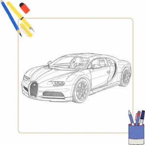 Kleurplaat Bugatti