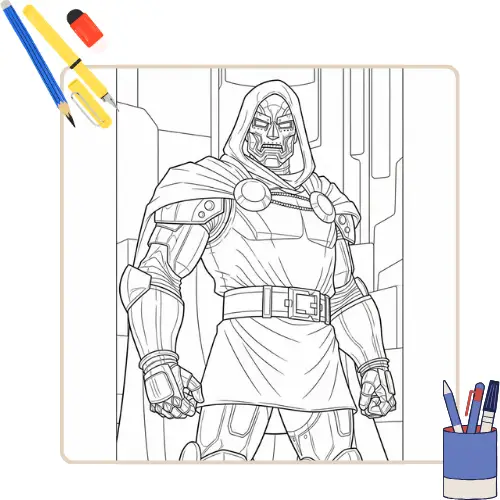 Kleurplaat Doctor Doom thumbnail