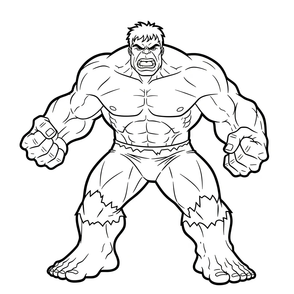 Hulk színező oldal 8 Hulk színező