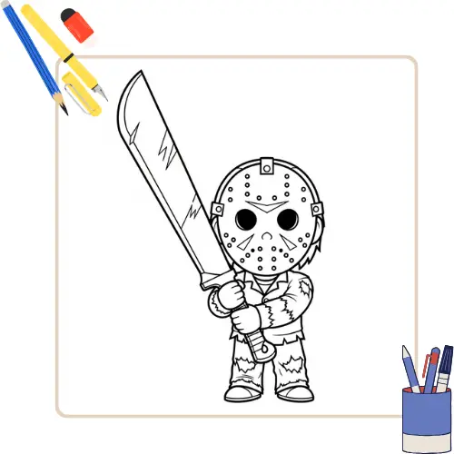 Kleurplaat Jason Voorhees 7 Kleurplaat Jason Voorhees thumbnail