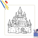 Kleurplaat Kasteel thumbnail