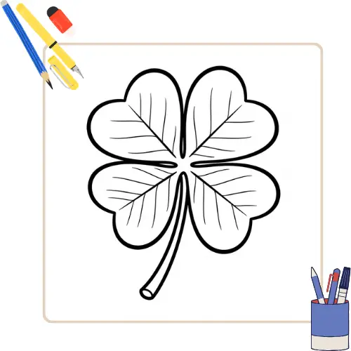 Kleurplaat Klavertje Vier thumbnail