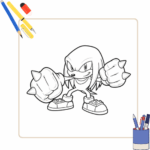 Kleurplaat Knuckles 5 Kleurplaat Knuckles thumbnail