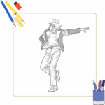 Kleurplaat Michael Jackson thumbnail