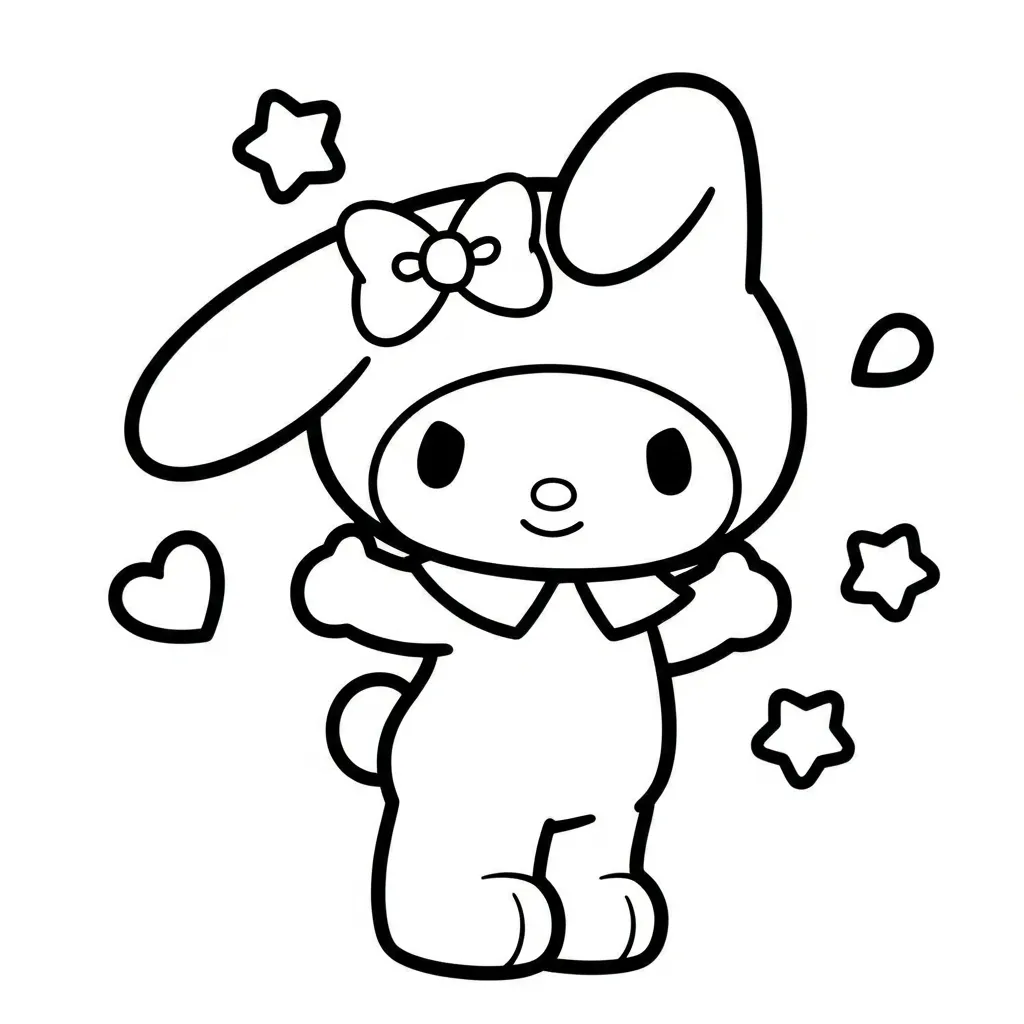 Kleurplaat My Melody 2