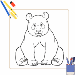 Kleurplaat Panda