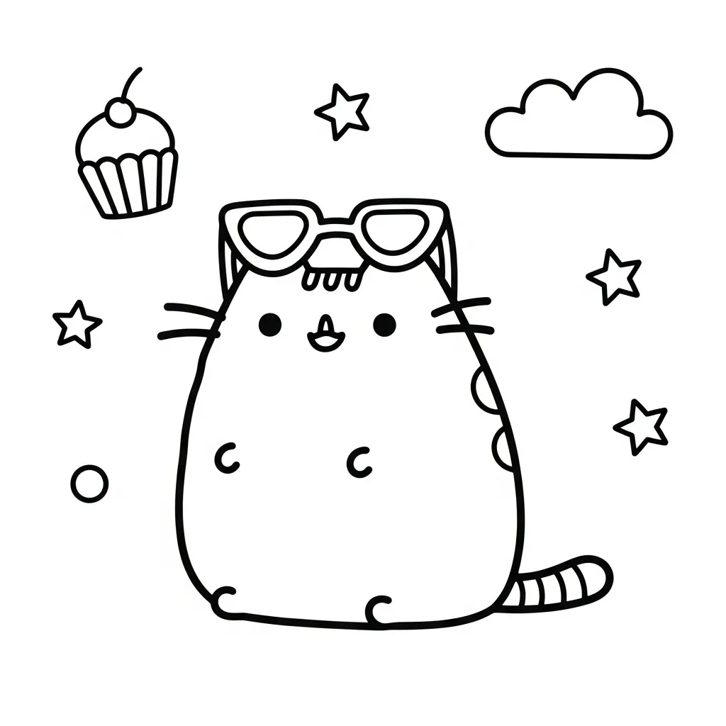Kleurplaat Pusheen 10 Kleurplaat Pusheen 2