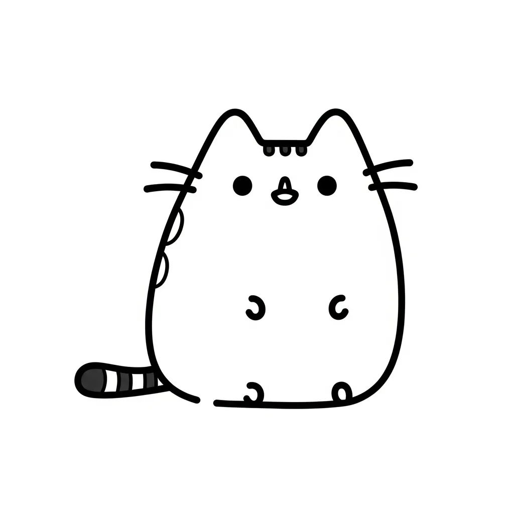 Kleurplaat Pusheen 12 Kleurplaat Pusheen 4