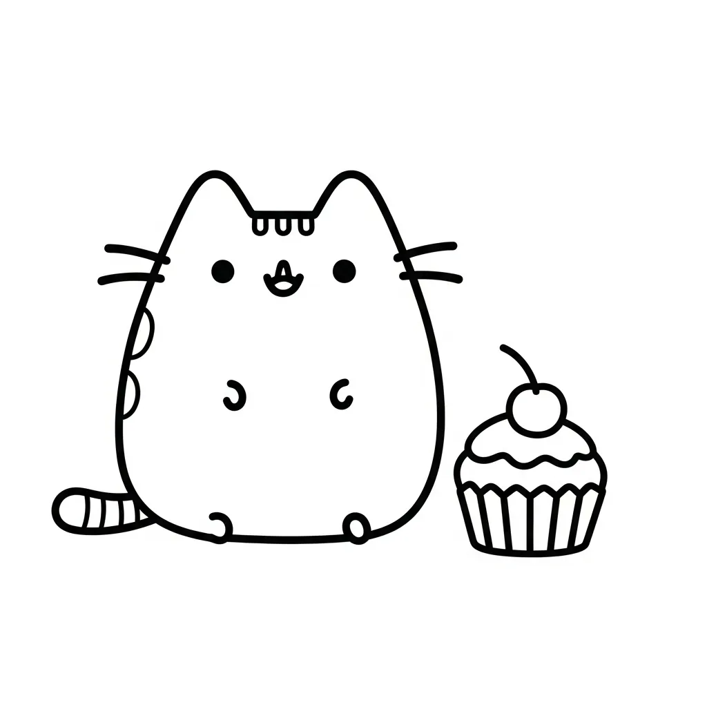 Kleurplaat Pusheen 15 Kleurplaat Pusheen 7