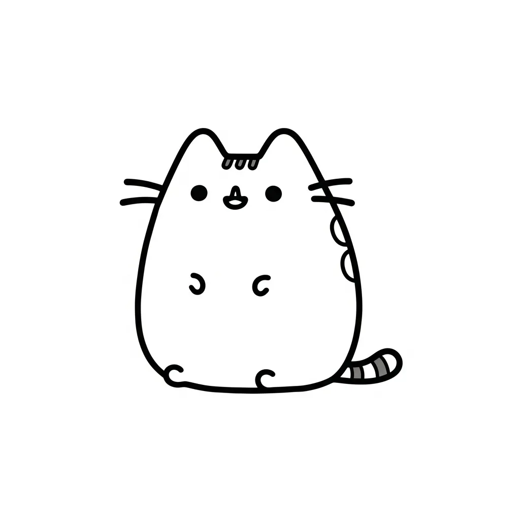 Kleurplaat Pusheen 17 Kleurplaat Pusheen 9