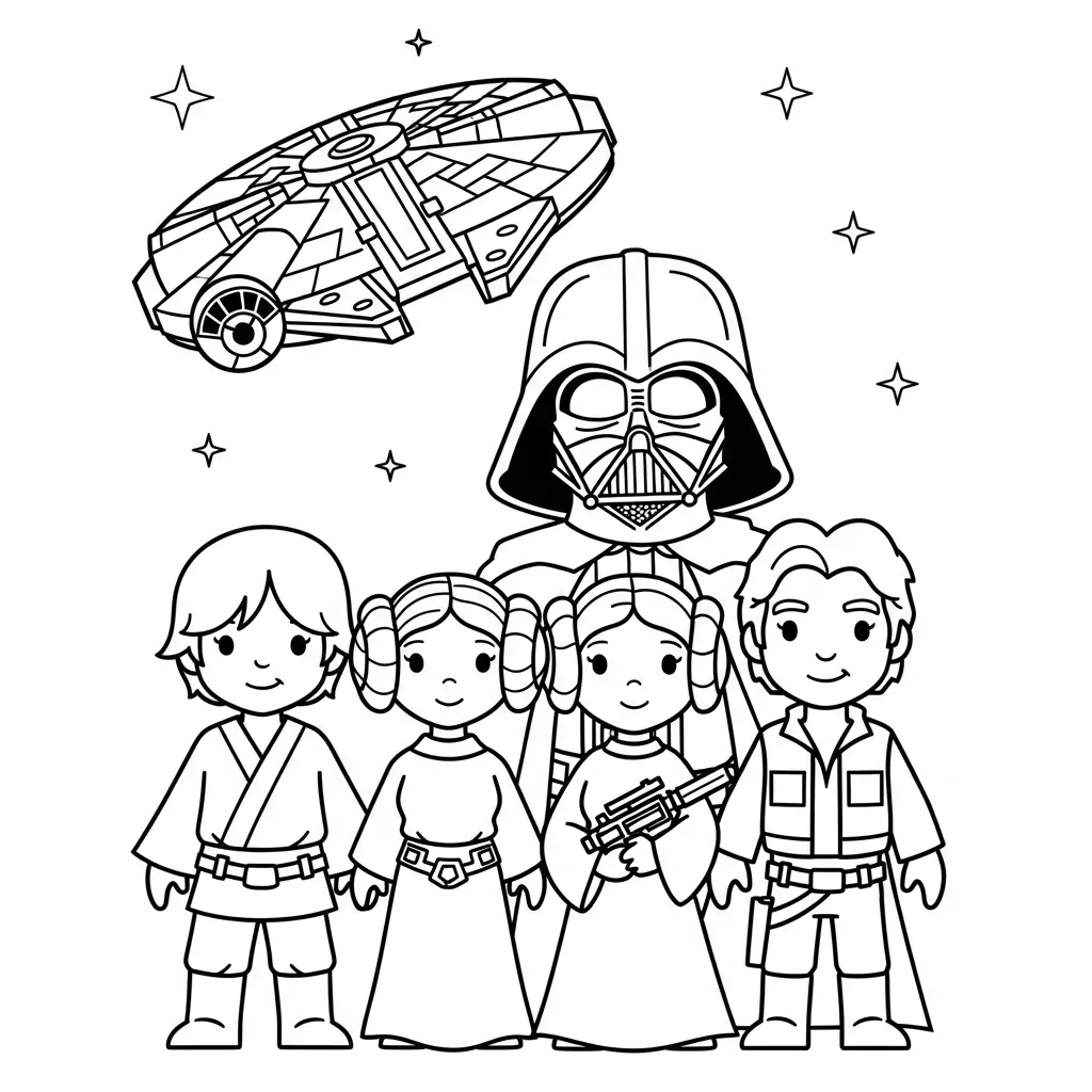 Kleurplaat Star Wars 1