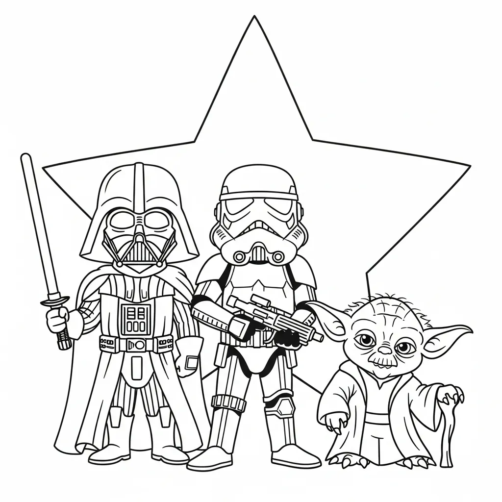 Kleurplaat Star Wars 2