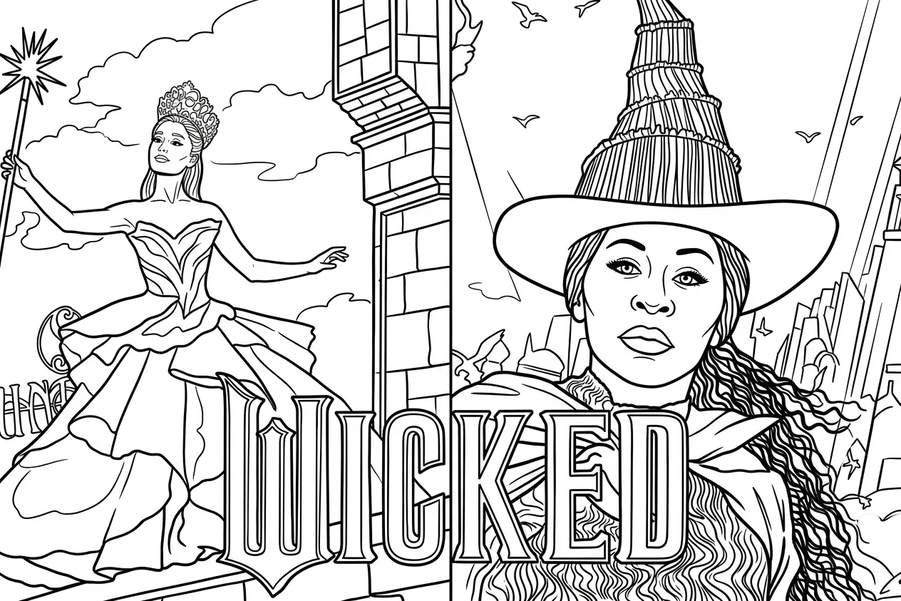 Kleurplaat Wicked 3