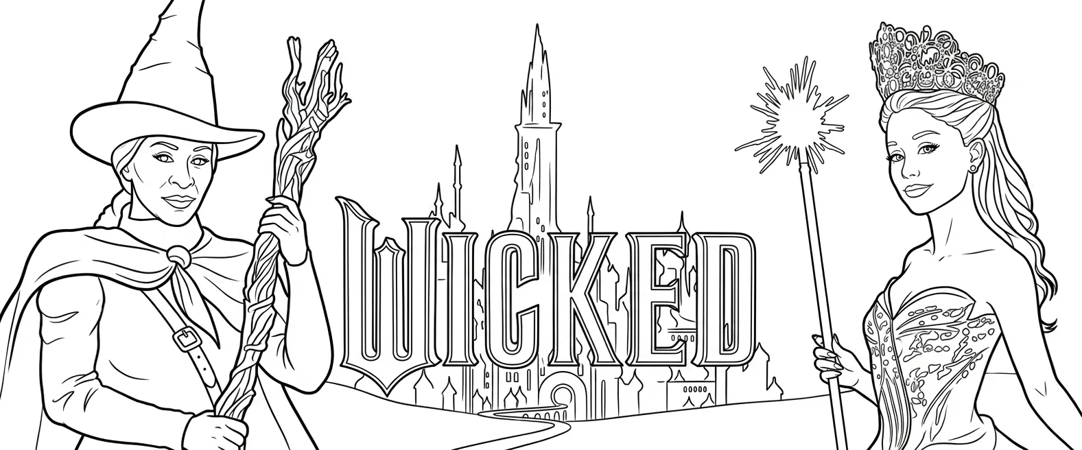 Kleurplaat Wicked 4
