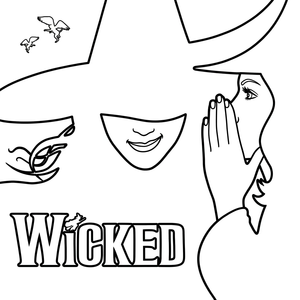 Kleurplaat Wicked