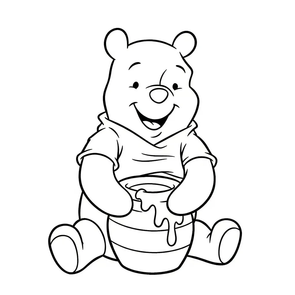 Kleurplaat Winnie the Pooh 8 Kleurplaat Winnie the Pooh