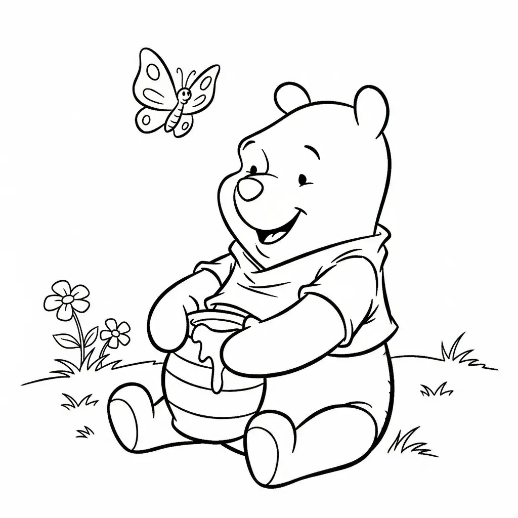 Kleurplaat Winnie the Pooh 9 Kleurplaat Winnie the Pooh 1