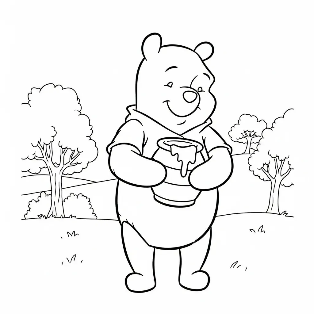 Kleurplaat Winnie the Pooh 11 Kleurplaat Winnie the Pooh 3