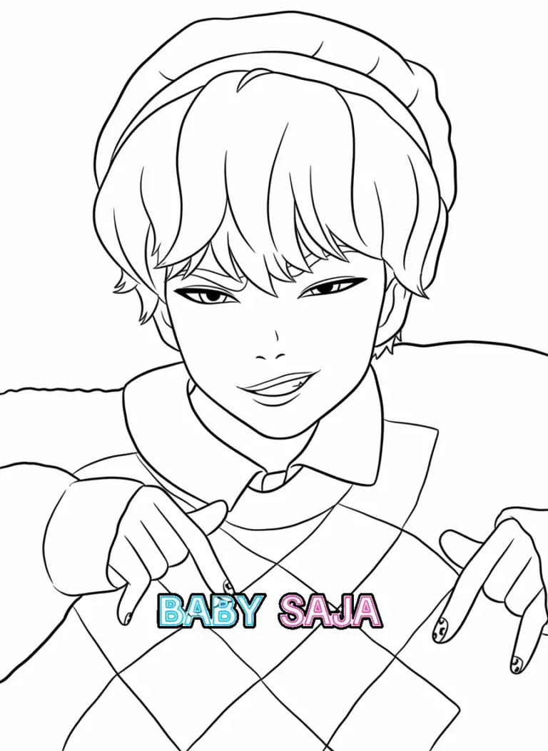 16+ Kpop Demon Hunters Baby Saja Coloring Page – Free