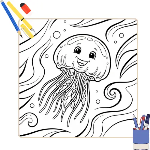 Kwal kleurplaat thumbnail