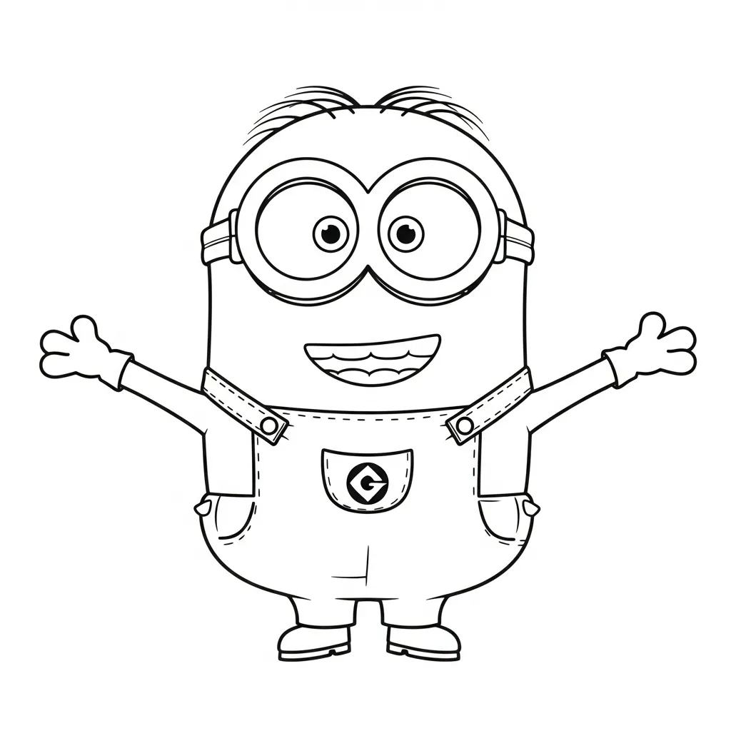 Minions kleurplaat 9 Minions kleurplaat 1
