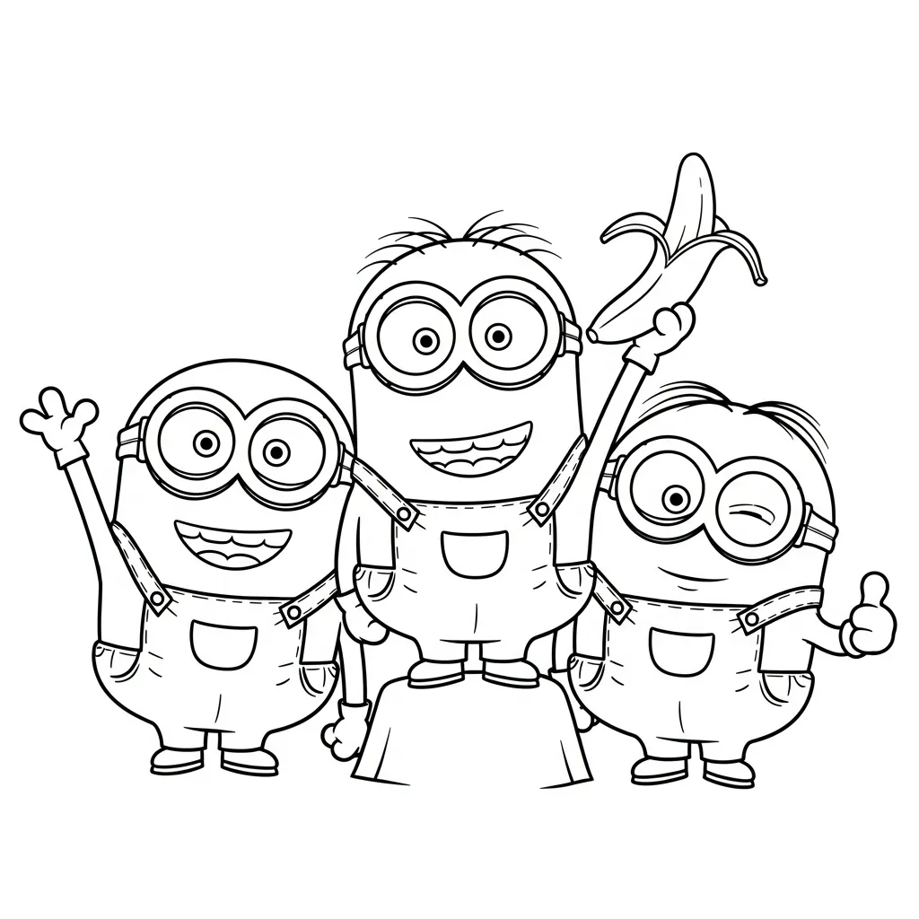 Minions kleurplaat 11 Minions kleurplaat 3