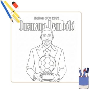 Ousmane Dembélé Kleurplaat 38 Ousmane Dembélé Kleurplaat thumbnail