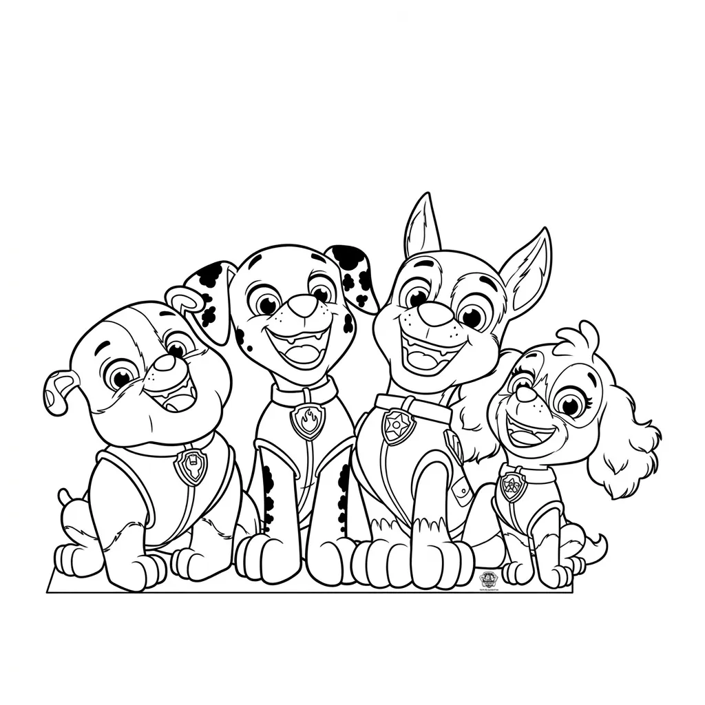 Paw Patrol boyama sayfası 10 Paw Patrol boyama sayfası 2