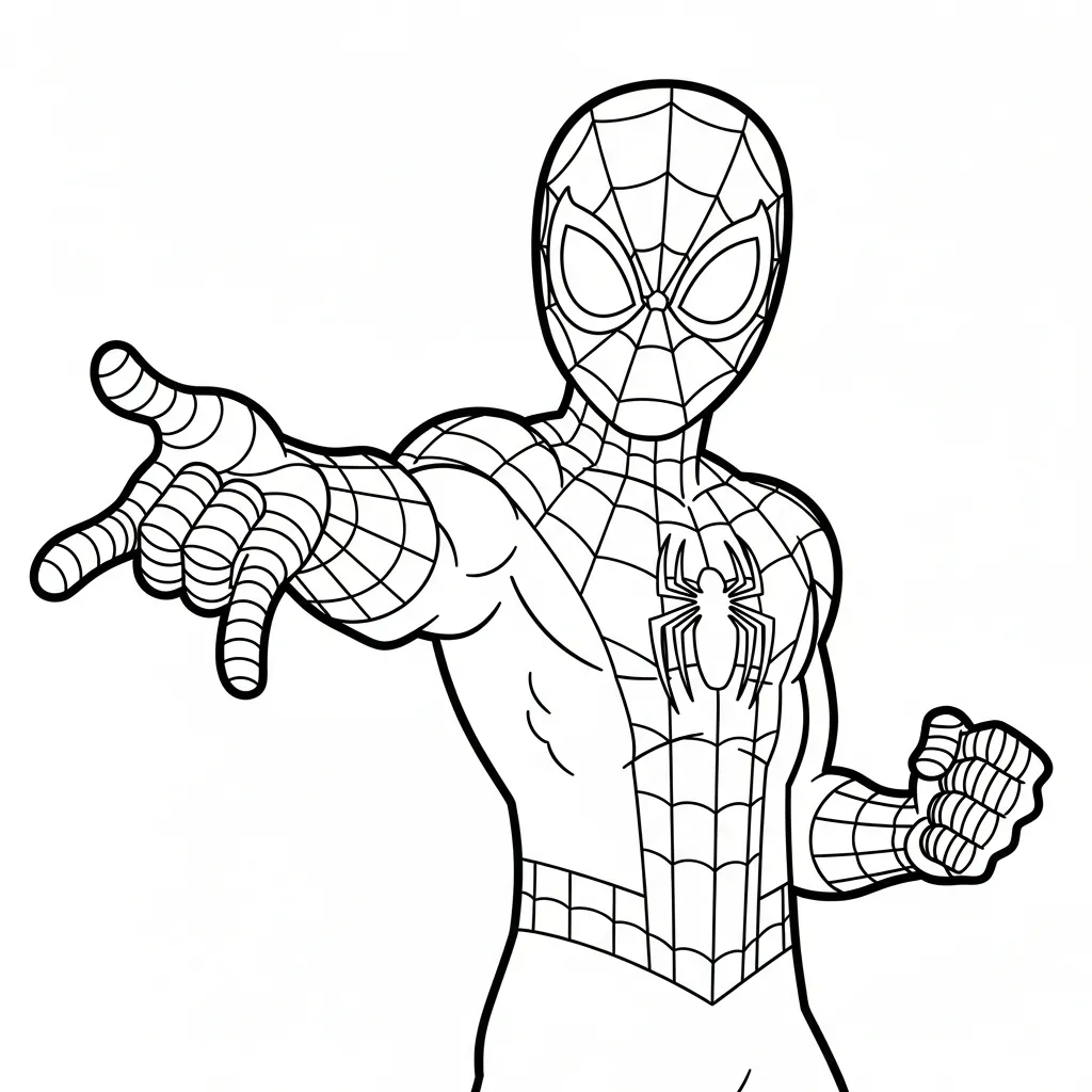 Spiderman раскраска страница 9 Spiderman раскраска страница 1