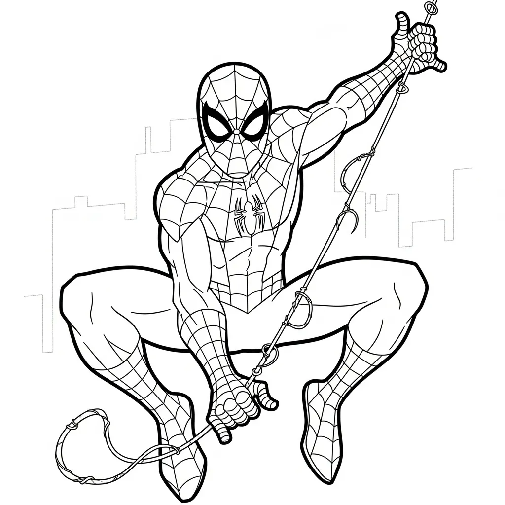 Spiderman раскраска страница 11 Spiderman раскраска страница 3