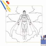 Superman kleurplaat 5 Superman kleurplaat thumbnail