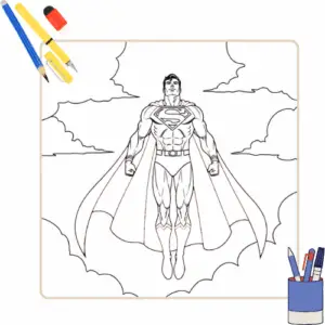 Superman kleurplaat