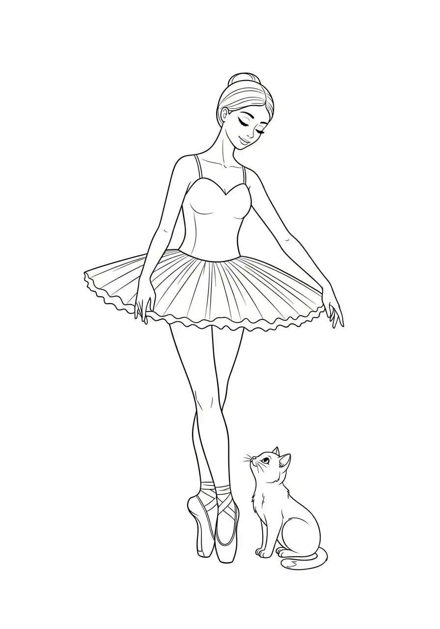 Ballerina Kleurplaat 8 de ballerina en haar vriendje kleurplaat