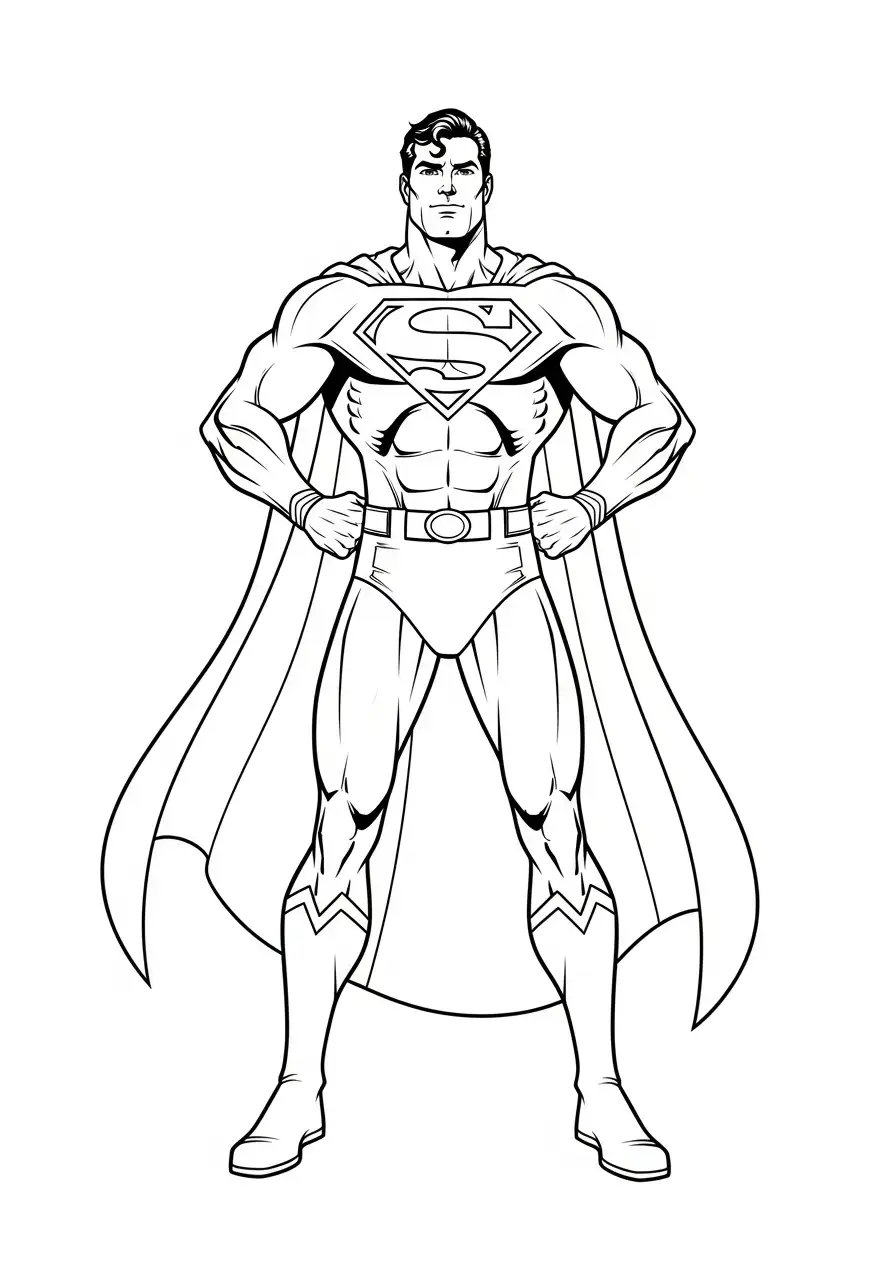 de machtige pose kleurplaat