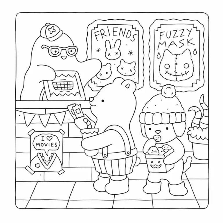 40 Spooky Fuzzy coloring pages (Free Printables PDF)