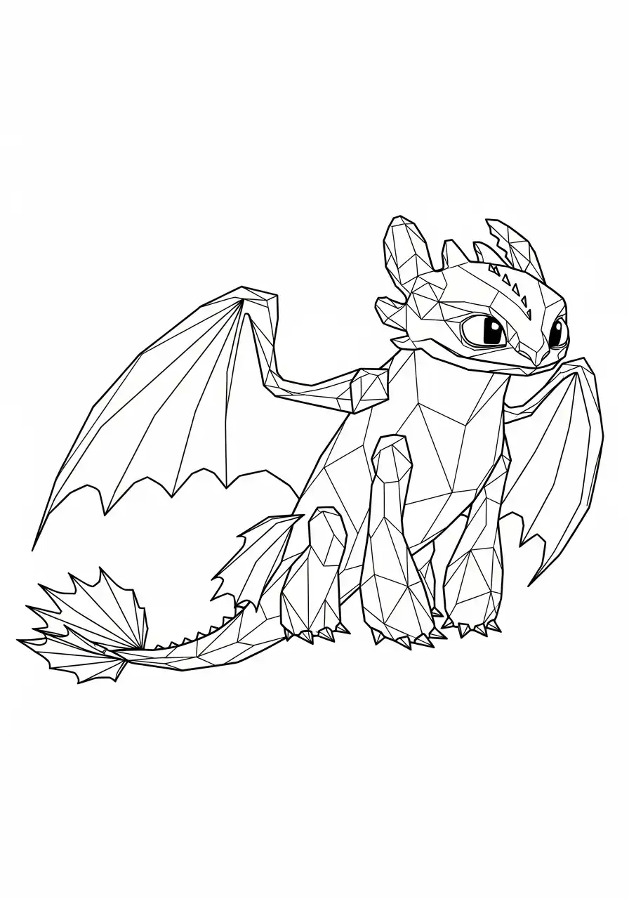 geometrische tandloos kleurplaat