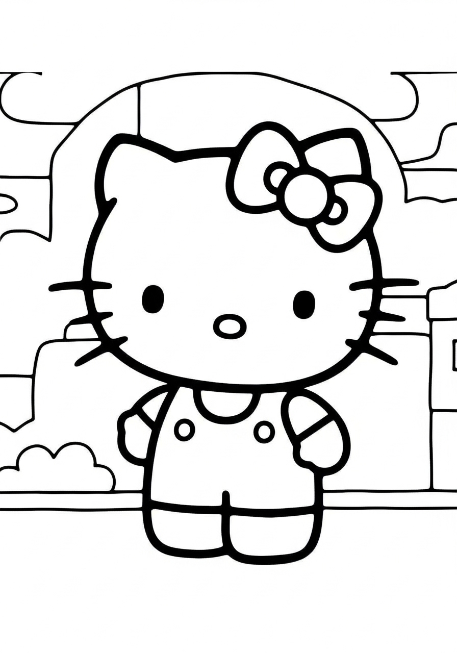 Hello kitty kleurplaat 8 hello kitty in de tuin kleurplaat