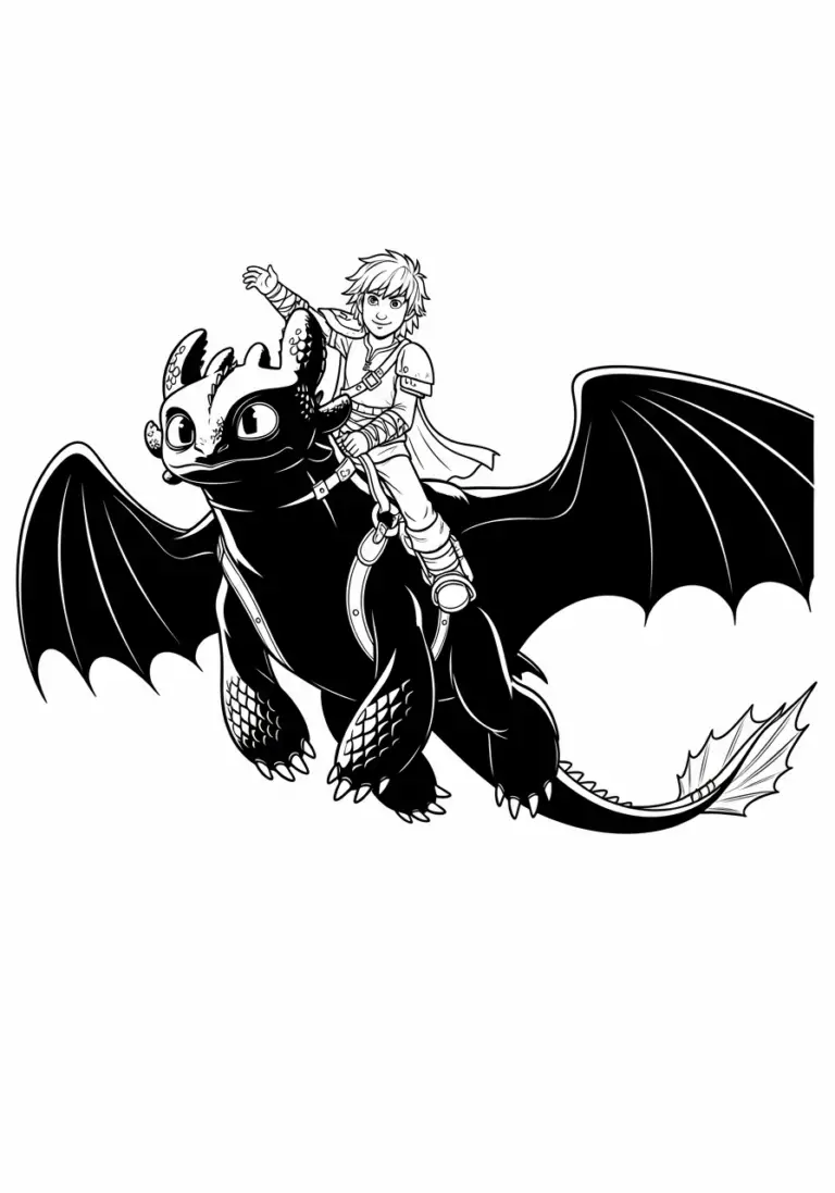 19+ Toothless Coloring Pages – Free Print and Color Online