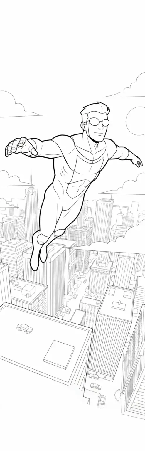Mais de 12 páginas para colorir do Invencível – Desenho de super-herói ...