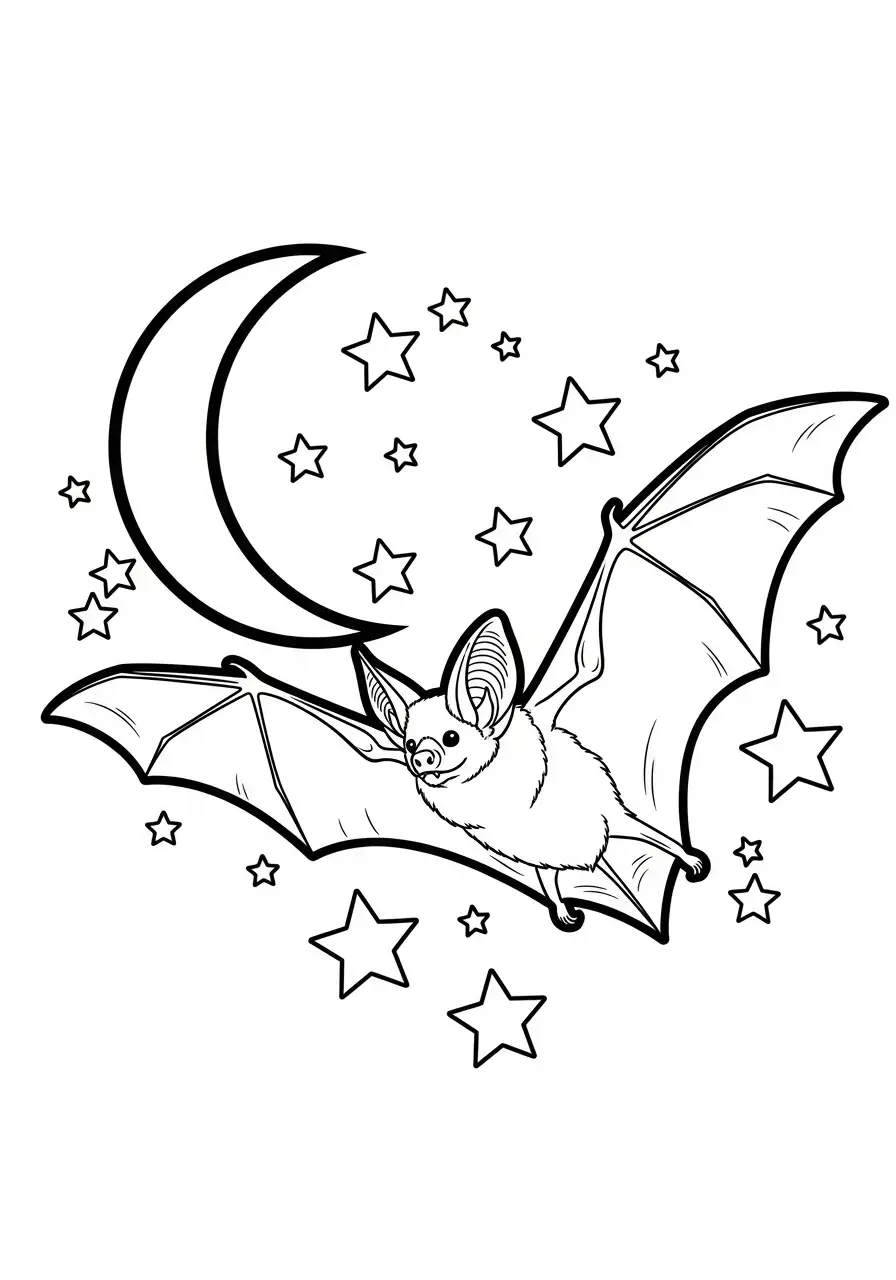 Knuppel Kleurplaat 9 nachtelijke vlieger kleurplaat