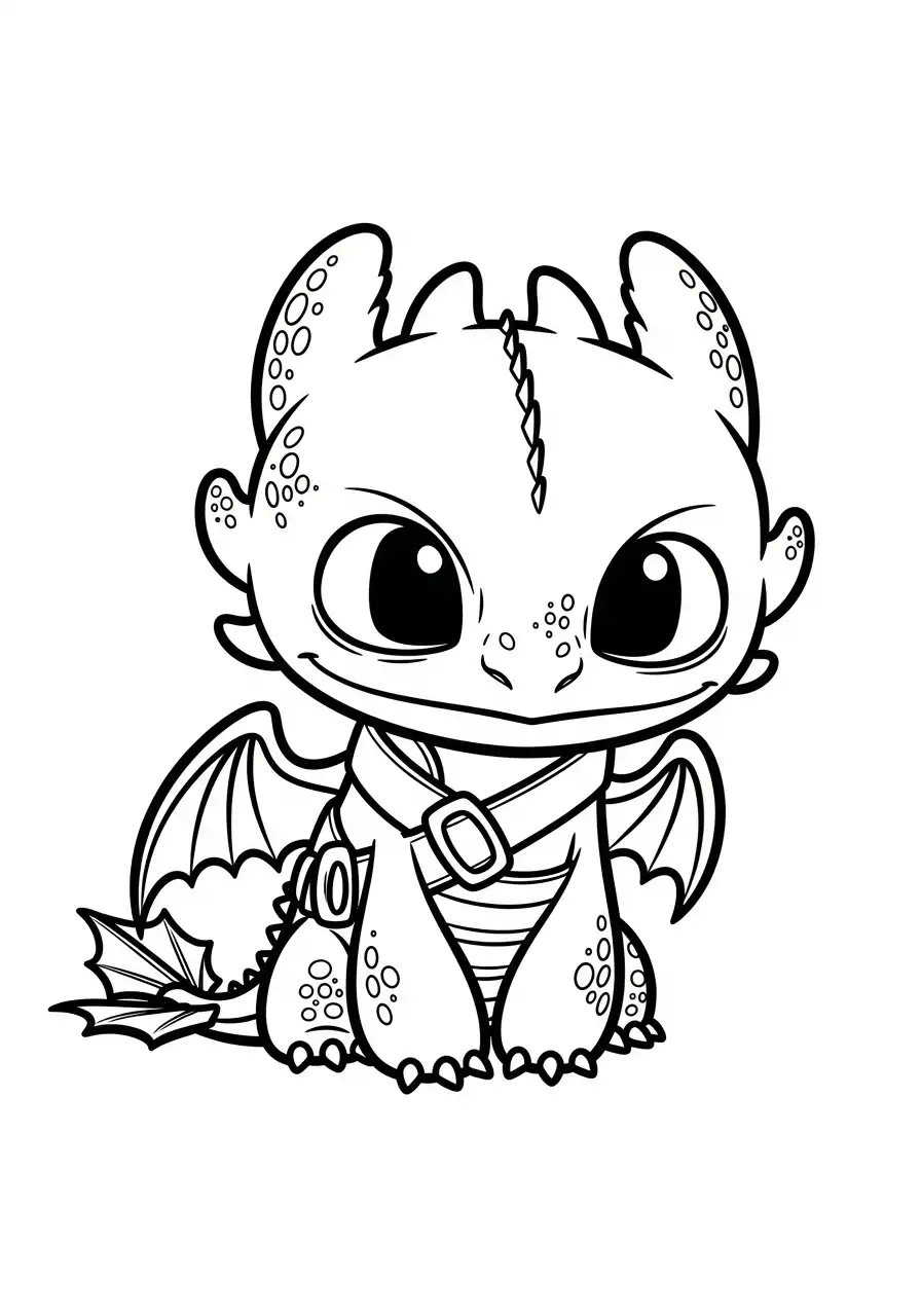 schattige tandloze kleurplaat