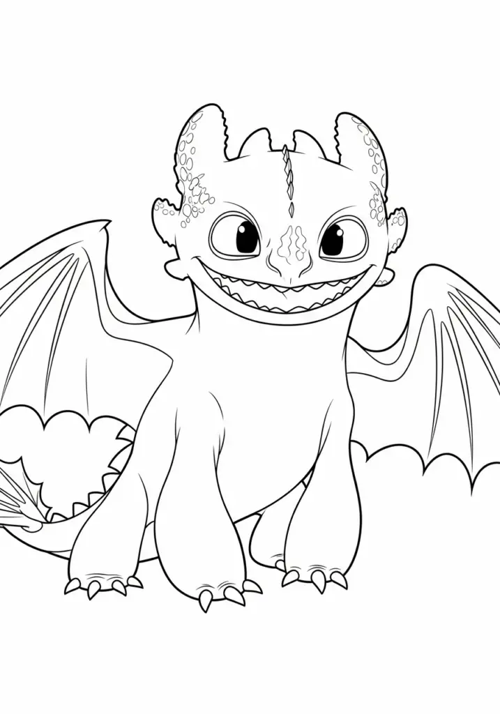 19+ Toothless Coloring Pages – Free Print and Color Online