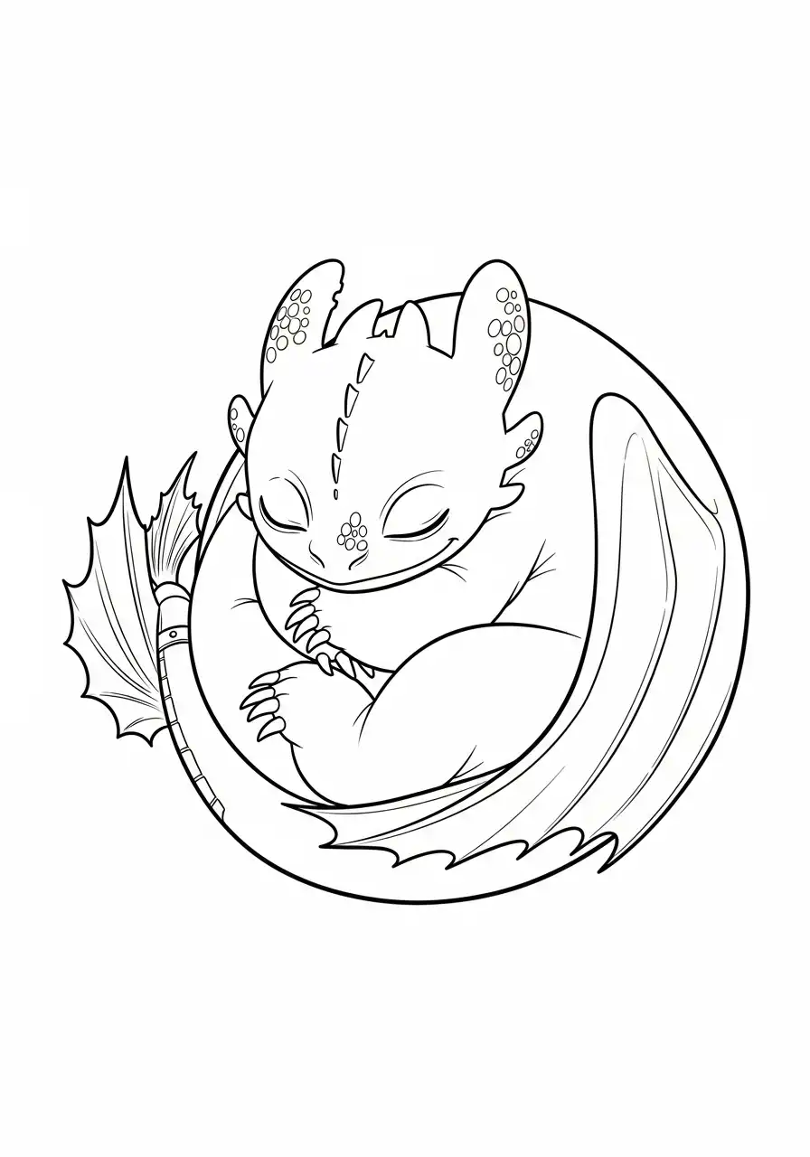 slapende nachtschim kleurplaat