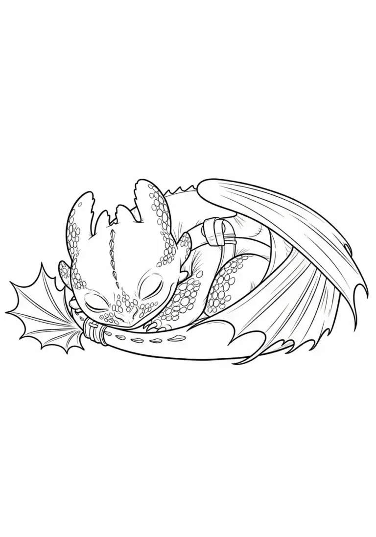 19+ Toothless Coloring Pages – Free Print and Color Online