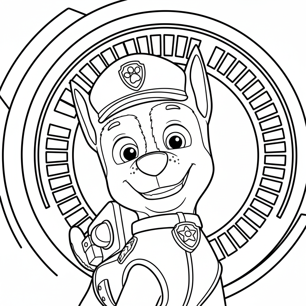 Paw Patrol kleurplaat 10 stralende paw patrol pupil kleurplaat