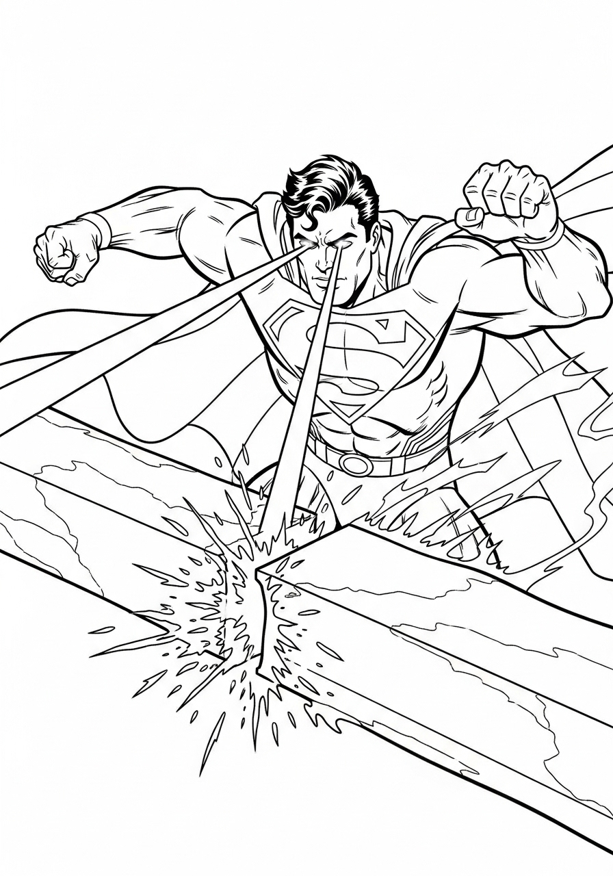 Superman kleurplaat 13 superman gebruikt hittevisie kleurplaat