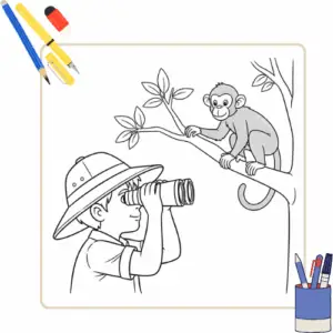 Avonturier Kleurplaat thumbnail