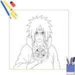 Kleurplaat Madara Uchiha thumbnail