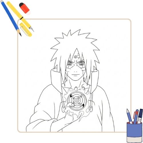 Kleurplaat Madara Uchiha thumbnail