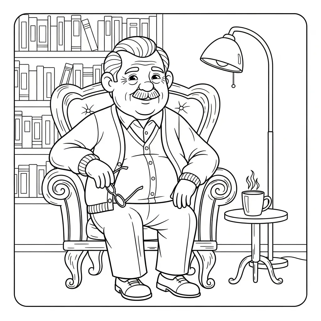 Kleurplaat Opa 1